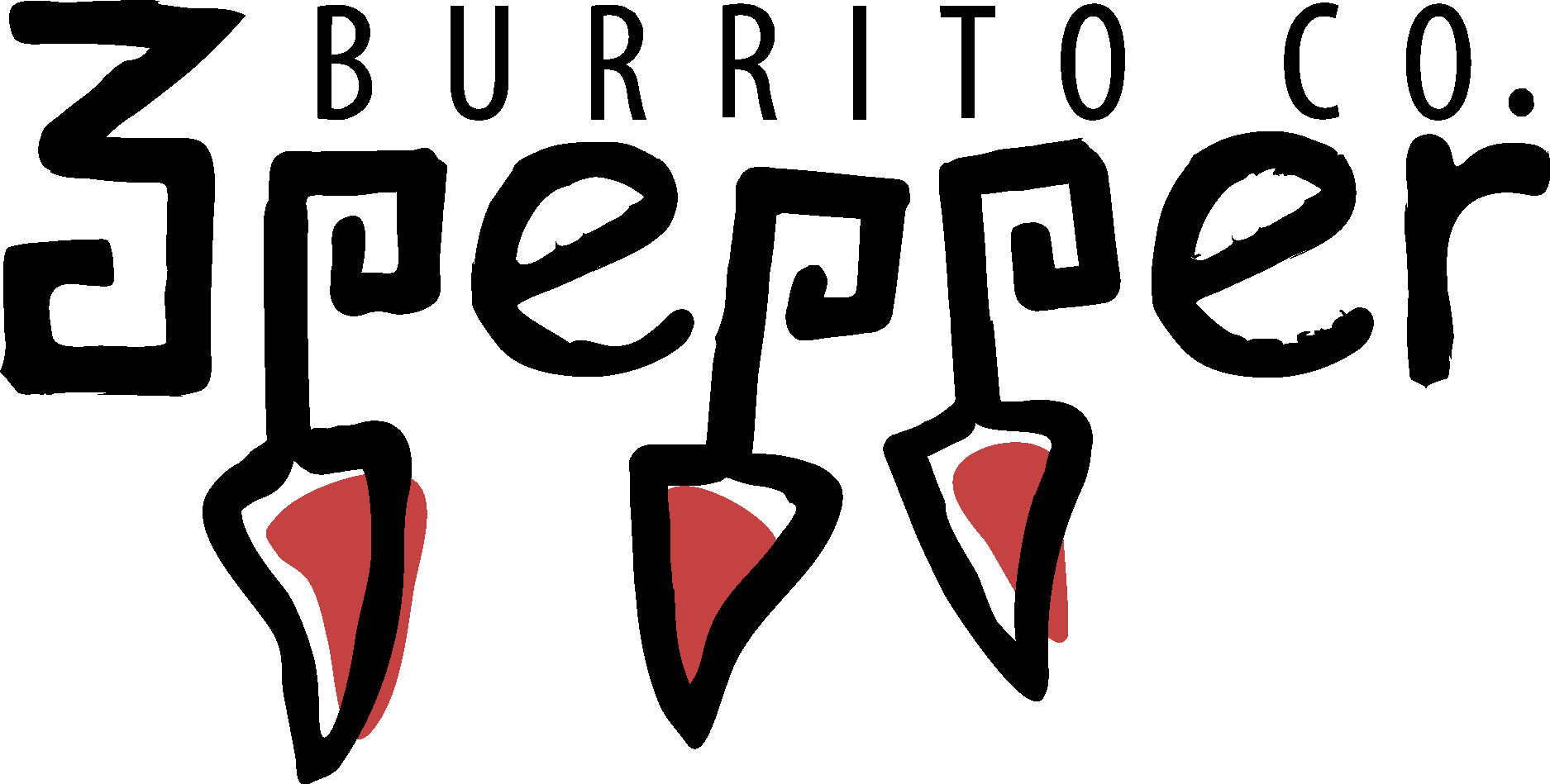 3 Pepper Burrito Co. Logo Vector Logo